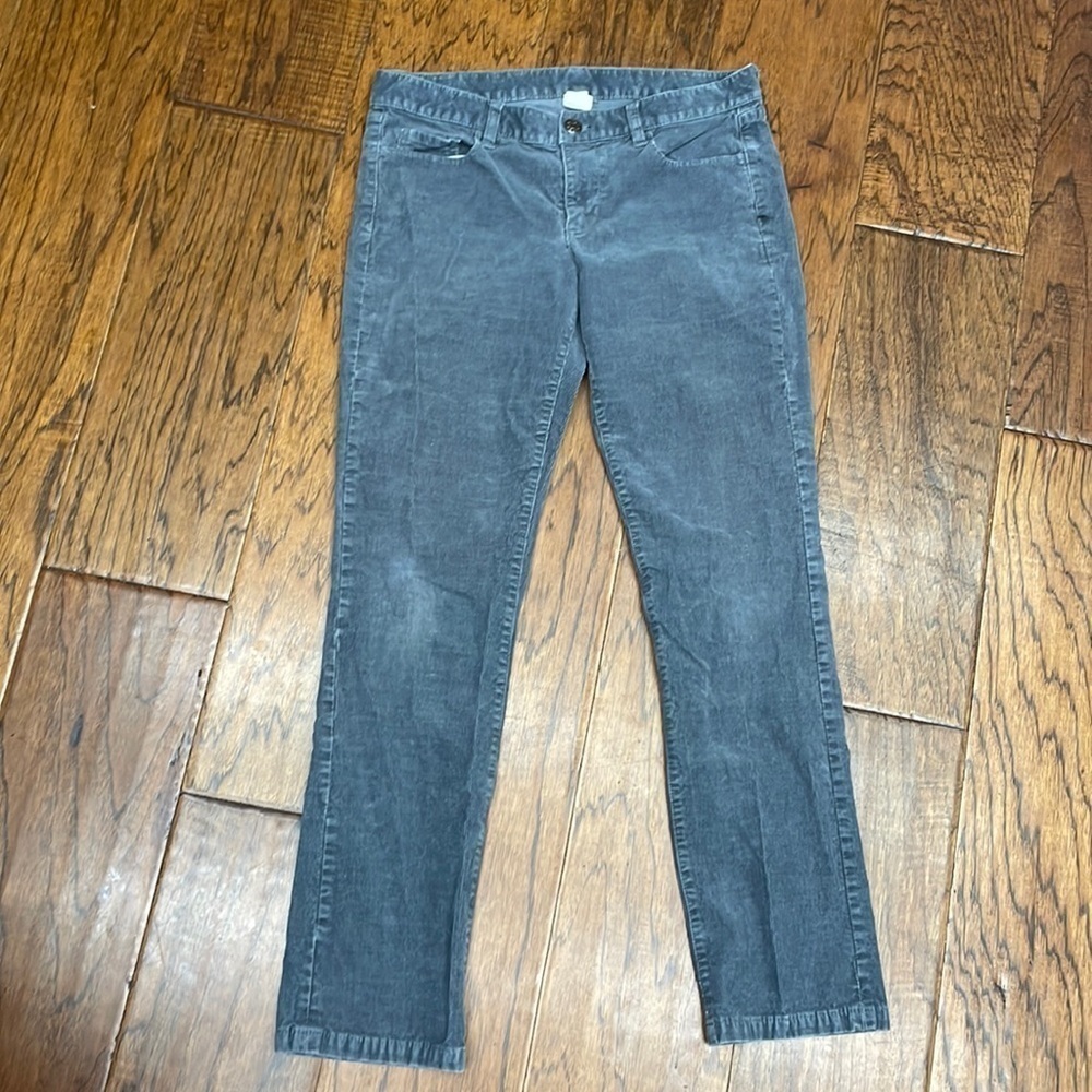 J crew women’s petite city fit gray corduroy